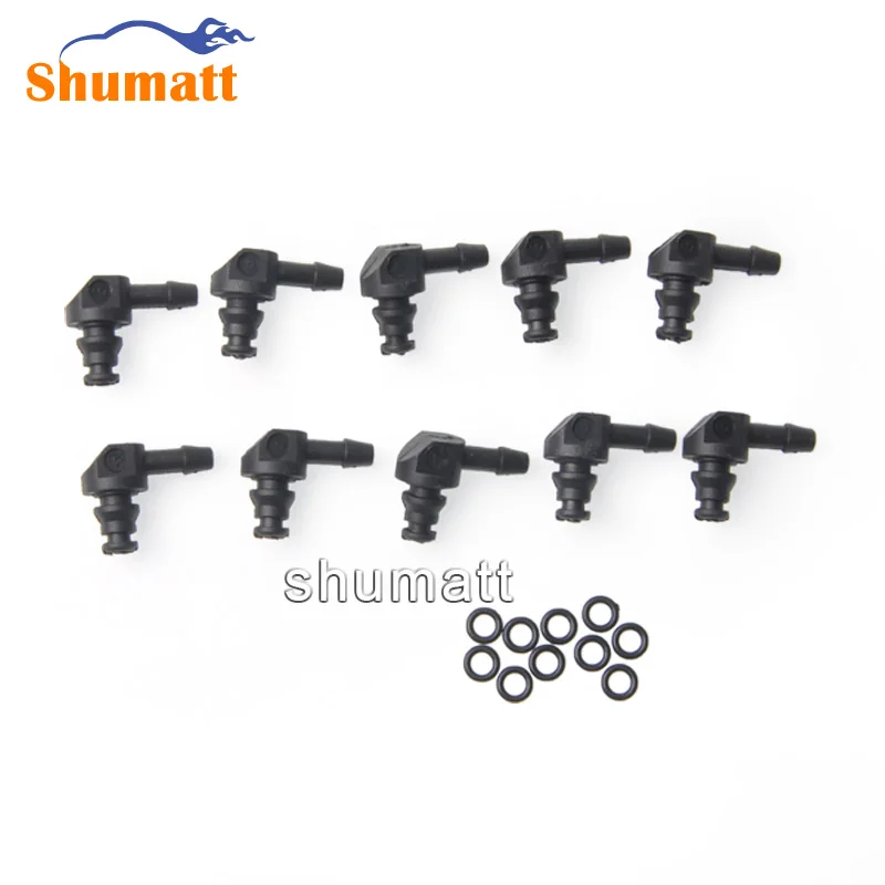 

Diesel Common Rail Parts Fuel Injector Assy Return Oil Backflow Plastic Two-way Joint Pipe for Brand 110 Series 10pcs/bags