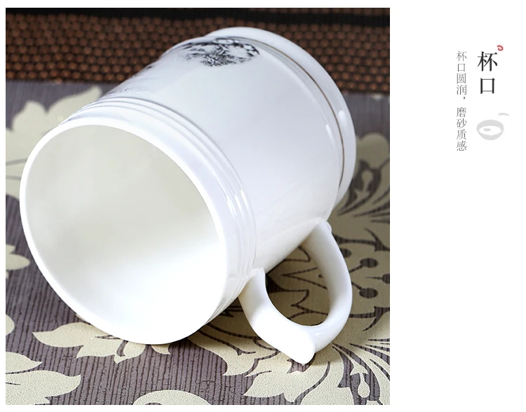 Живопись Керамика чайная чашка в китайском стиле Стиль кружка кунг-фу чайная чашка, чай молочные чашки и кружки традиционного мастерства дома офисная кружка 2