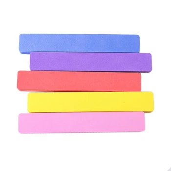 

New 50pcs Nail File Cuticle 100 180 Mix Color Nail Art Polish Sandpaper Strip Gel Nail Polish Sanding Block Makeup Tools Sponge