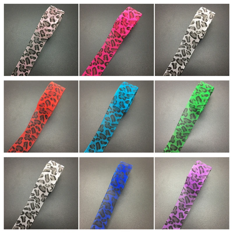 

5 yards/lot 1" 25mm Wide Leopard Printed Organza Ribbon Hair Bow/Christmas/Wedding DIY Sewing Craft