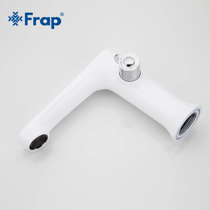 Kaufen Frap Drei stück Badewanne Wasserhahn Drei loch Trennung Split Weiß Spray Malerei Heißer und Kalten Wasser Mischer mit hand Dusche F1134
