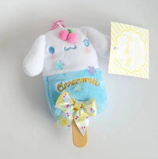 1 шт., мультяшный пудинг My melody, Cinnamoroll, плюшевые брелки с собачкой, мороженое, плюшевая игрушка, подвеска, мягкие животные, куклы для девочек