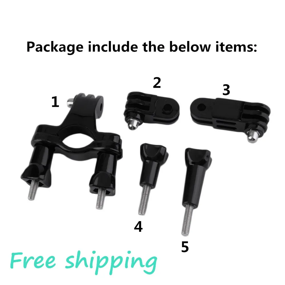 

Free shipping 1 Set Bike Handlebar Seat Post Motorcycle Mount for Camera GoPro Hero 1 2 3 3+4 5 New Wholesale