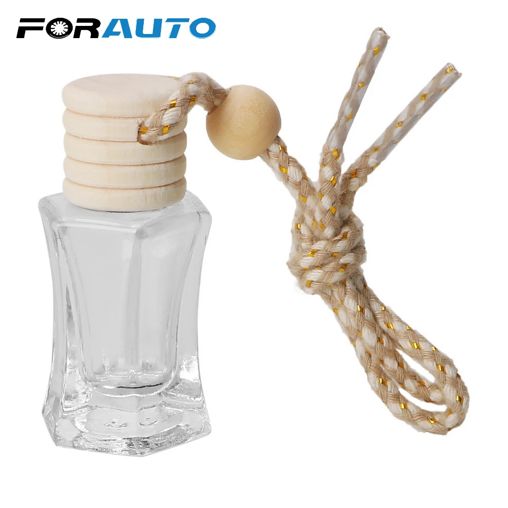 FORAUTO للزيوت الأساسية الناشر سيارة معطّر الهواء شنقا زخرفة العطر عطر فارغة زجاج زجاجة سيارة التصميم FORAUTO للزيوت الأساسية الناشر سيارة معطّر الهواء شنقا زخرفة العطر عطر فارغة زجاج زجاجة سيارة التصميم