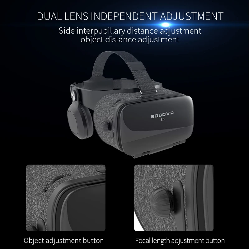 BOBOVRZ5 120 FOV 3D картонный VR удаленный Шлем виртуальной реальности очки гарнитура Googles