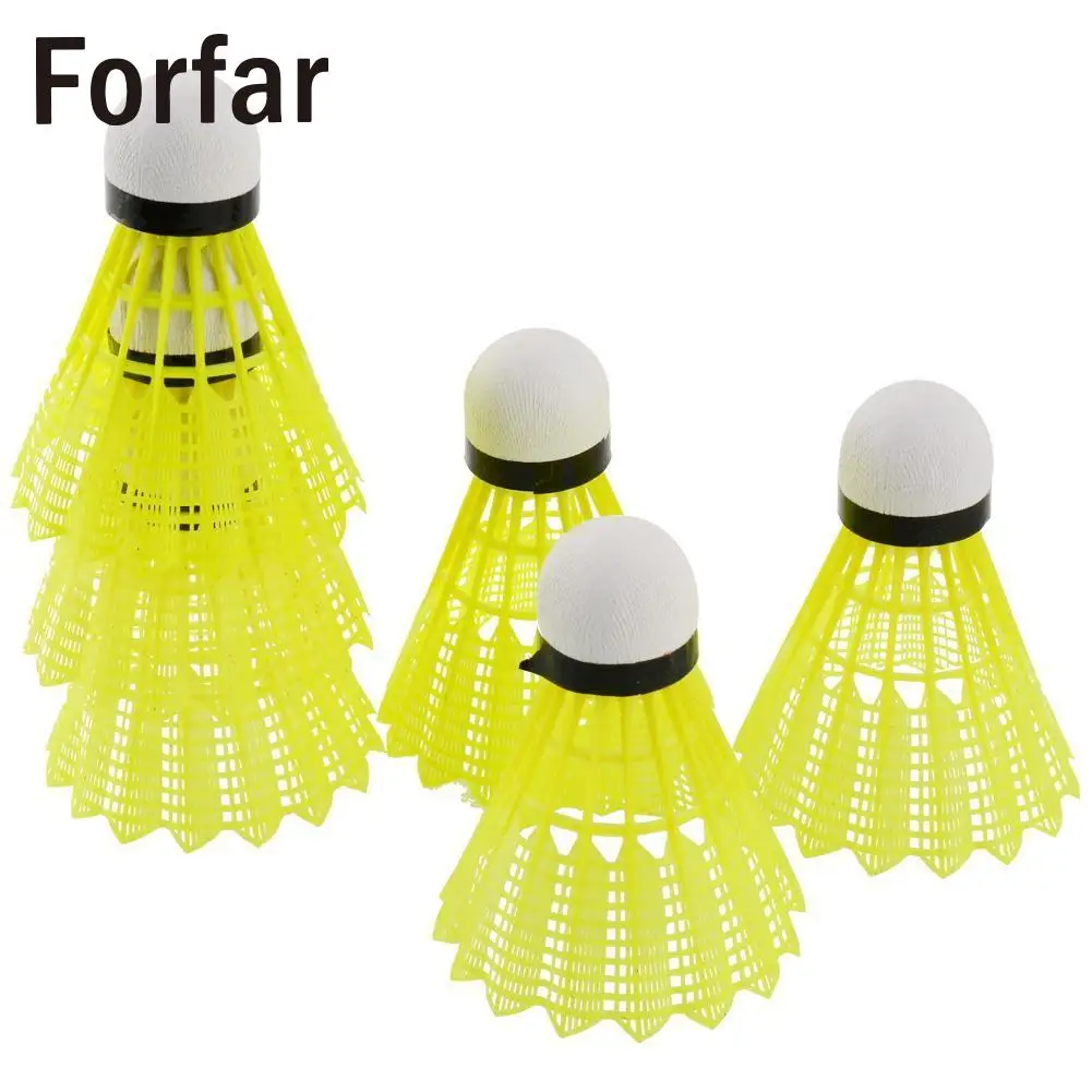 

6pcs Train Gym Yellow Nylon Shuttlecocks Badminton Ball Outdoor Sport Plastic