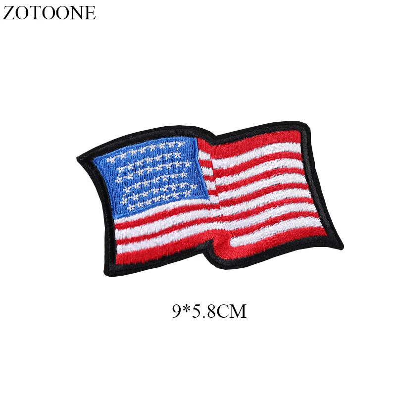ZOTOONE железные нашивки с американским флагом для одежды DIY аппликация вышитая патриотическая тактика США Нашивка с изображением орла наклейки