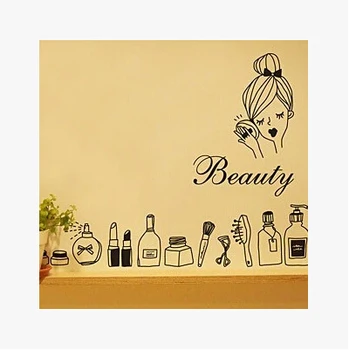 

"I love beautiful" personalized wall stickers wall stickers bathroom mirror glass paste woman cosmetics shop wall sticker