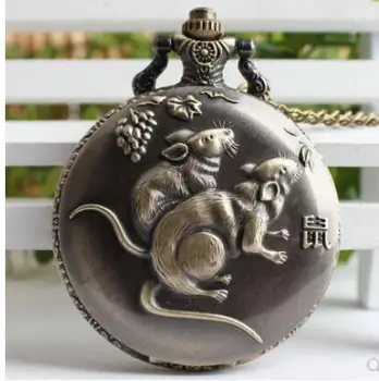 

goods male style Large zodiac vintage collection quartz watch rat ox tiger rabbit Snake horses and sheep Monkey chicken dog pig