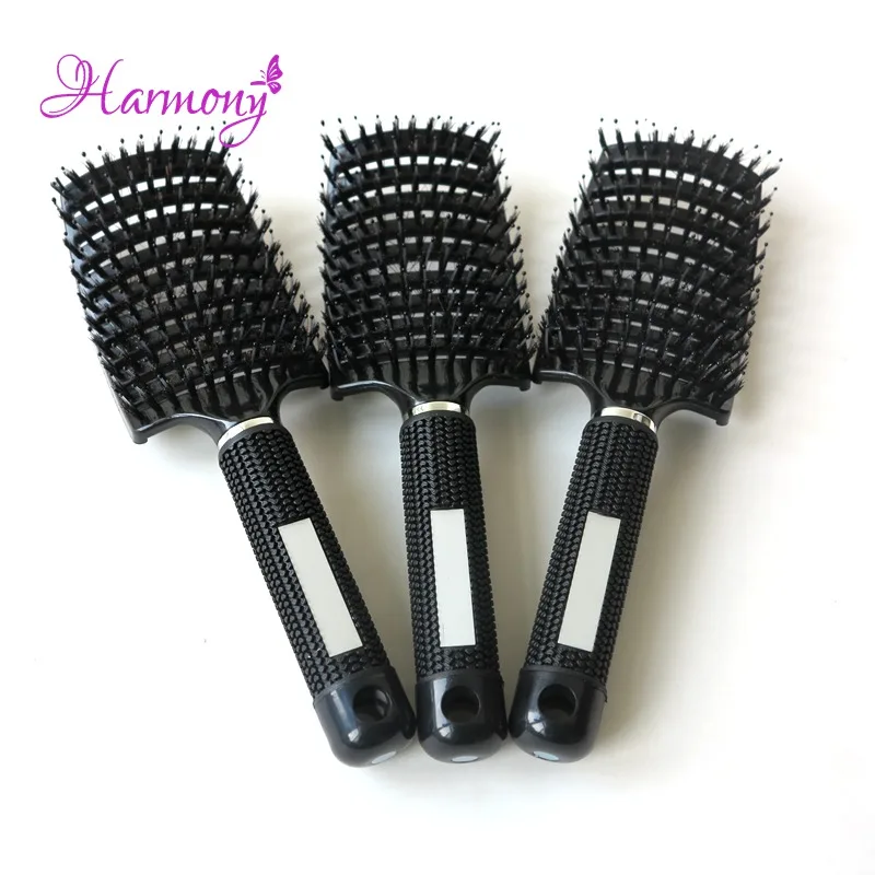 1pcs Anti-static Heat Curved Vent Comb Barber Salon Hair Styling Boar Bristle Brush Best For Detangling All Hair Types 1pcs Anti-static Heat Curved Vent Comb Barber Salon Hair Styling Boar Bristle Brush Best For Detangling All Hair Types