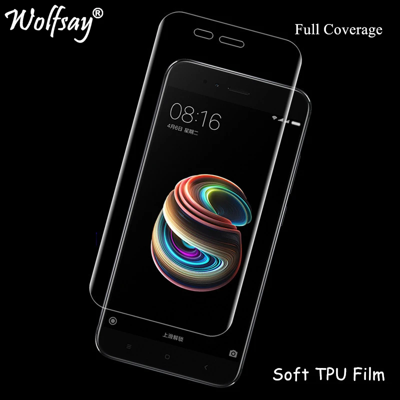 2PCS Wolfsay Screen Protector For Xiaomi Mi A1 Nano Clear Soft TPU Film (Not Tempered Glass) Xiaomi Mi A1 / 5X Full Cover Film a-mobile-mi : image 2PCS Wolfsay Screen Protector For Xiaomi Mi A1 Nano Clear Soft TPU Film (Not Tempered Glass) Xiaomi Mi A1 / 5X Full Cover Film a-mobile-mi