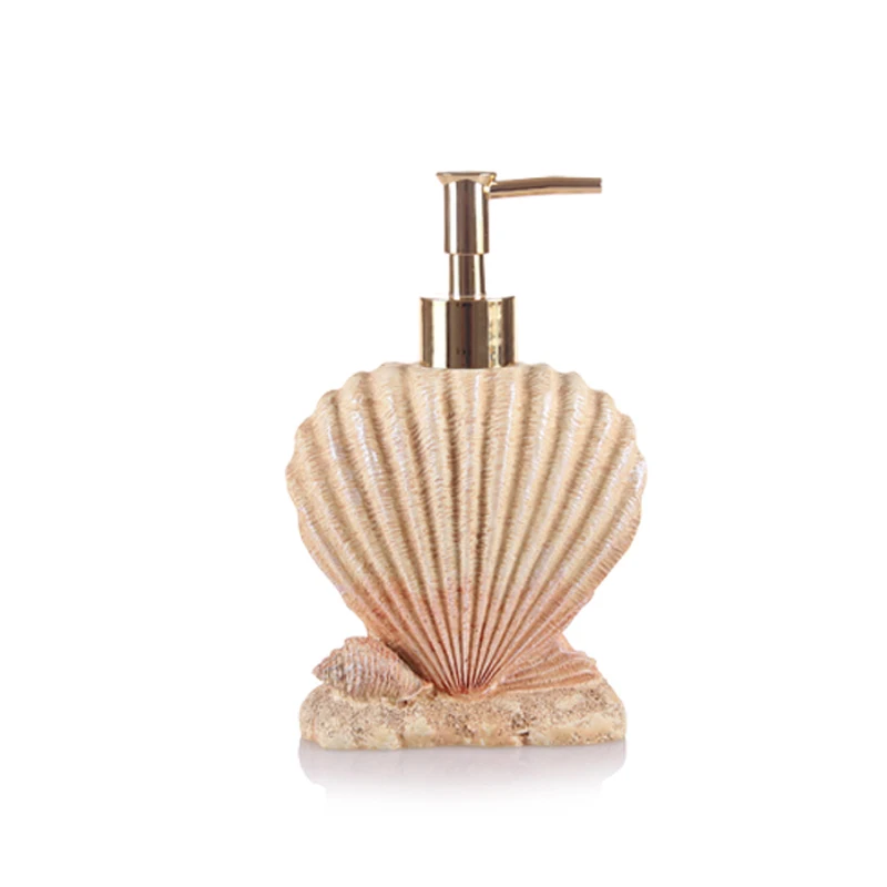 Modern Luxury Resin 5pcs/set Bathroom Set Accessories Marine Style Toothbrush Holder Soap Dish Wash Decors Wedding Creative Gift