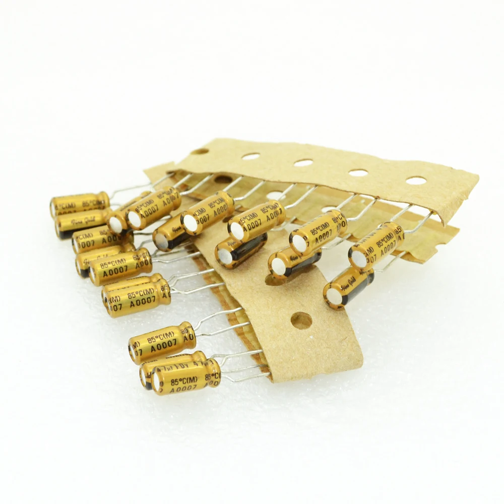20pcs Nichicon fine gold FG 47uF 10V Electrolytic Capacitorin
