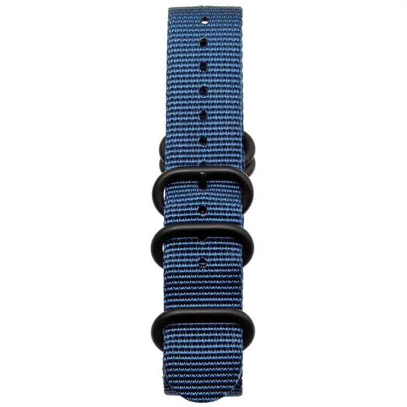 

Nylon belt 18mm mm 22 mm, NATO watch blue nylon fabric strap stainless button, durable and free postage.
