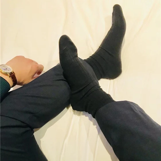 

Men's Ultra Breathable Cotton Dress Socks for Men Dress Socks Gift Set Weeding Mens Socks