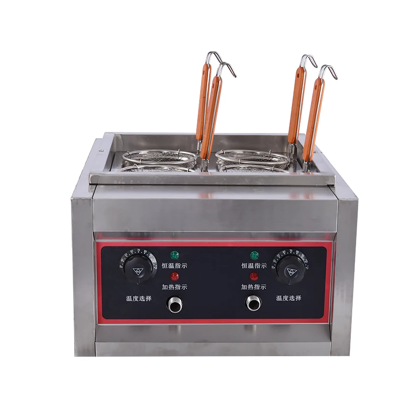 Коммерческая электрическая паста плита JD-JML4 электрическая машина для приготовления лапши 4 кастрюли из нержавеющей стали Паста котел плита электрическая фритюрница 4 кВт