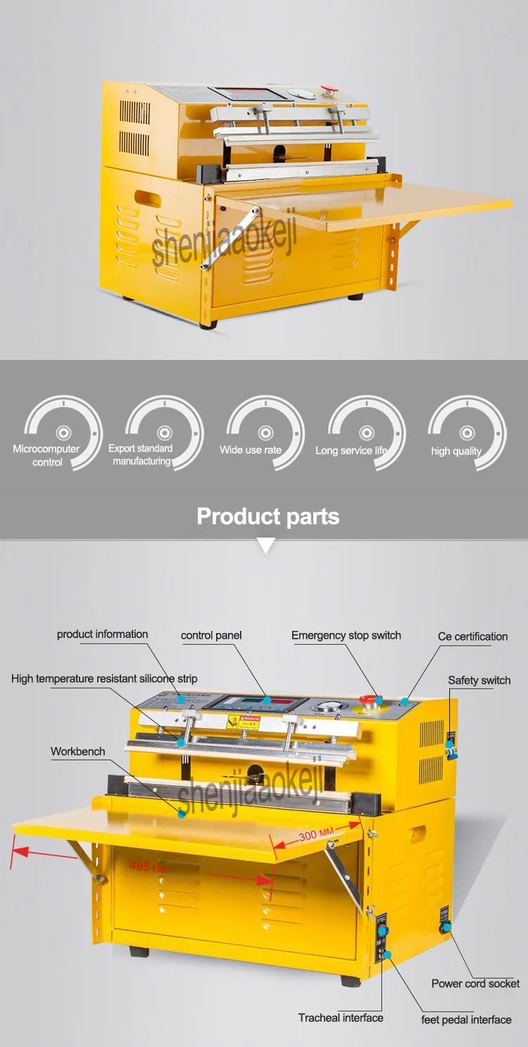 DZQ-400TE Коммерческая Автоматическая Закаточная Машина для пищевых продуктов домашняя вакуумная машина 110 V/220 V внешняя насосная вакуумная упаковочная машина 700 W