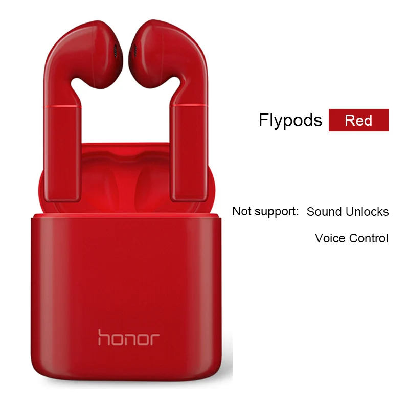 Honor Flypods Pro TWS Bluetooth наушники с пылезащитной Водонепроницаемая гарнитура для huawei/Honor Bone Voiceprint оплаты - Цвет: Flypods Red