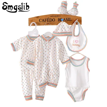

8 Pcs/set newborn Baby girl boy clothes Autumn/Spring cartoon cotton children clothing set comfortable infant clothes outfit