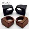 YULUCH NEW Hot Sale Trend Original Natural Wood Rings Handmade Rings for Women Fashion Jewelry Retro Black And Brown Rings ► Photo 2/6