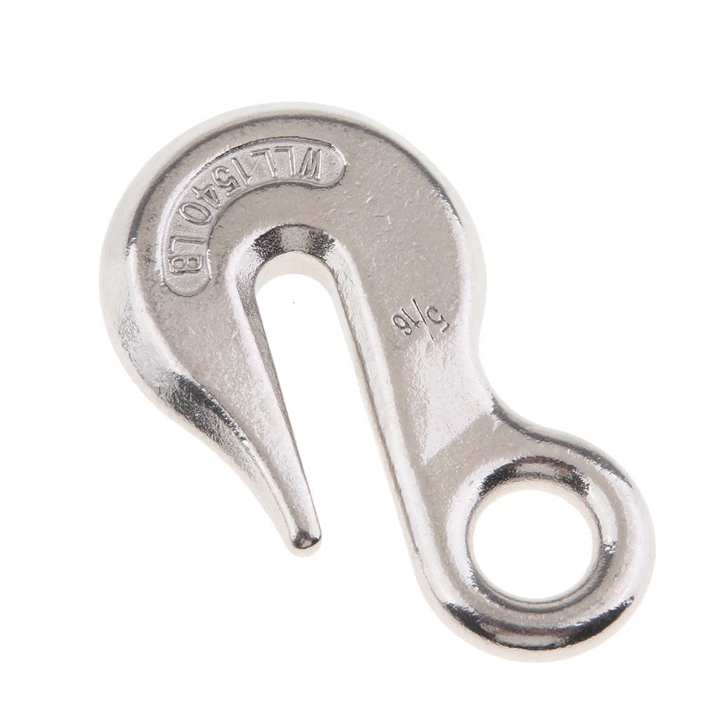 Stainless Steel 316 4 inch Eye Sling Winch Hook Tow Hooks for Hoist Sling Winch for Water Sports Rowing Boat Sailing Yacht