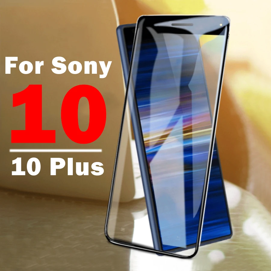 

protective glass on for sony xperia 10 plus safety glass snoy 10 10plus plus10 tempered glas phone film x peria plsu soni screen