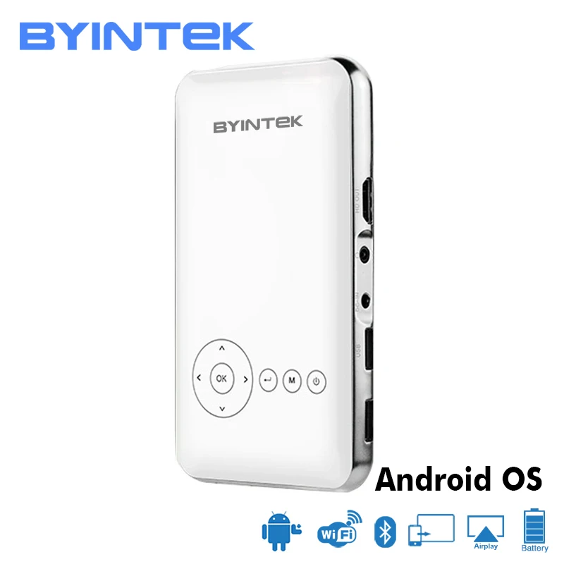 

BYINTEK UFO MD323 Portable Smart Home Theater Pocket Android Wifi projector HD 1080P Micro Mini LED DLP Projector