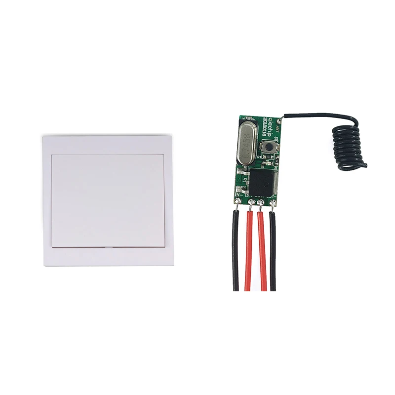 

QIACHIP 433MHz Remote Control Switch DC 5V 12V Mini LED Light Receiver Module with Transmitter Wall Remote Control Smart Home