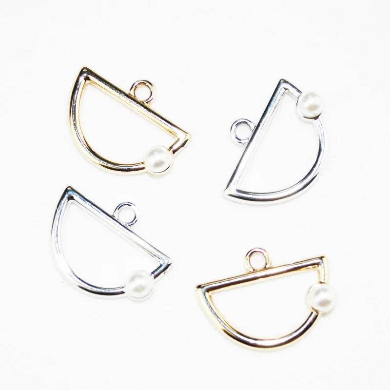 

10pcs/lot New Arrival Silver Gold Color Pendant Charms Pearl Pendant Earrings accessories material DIY