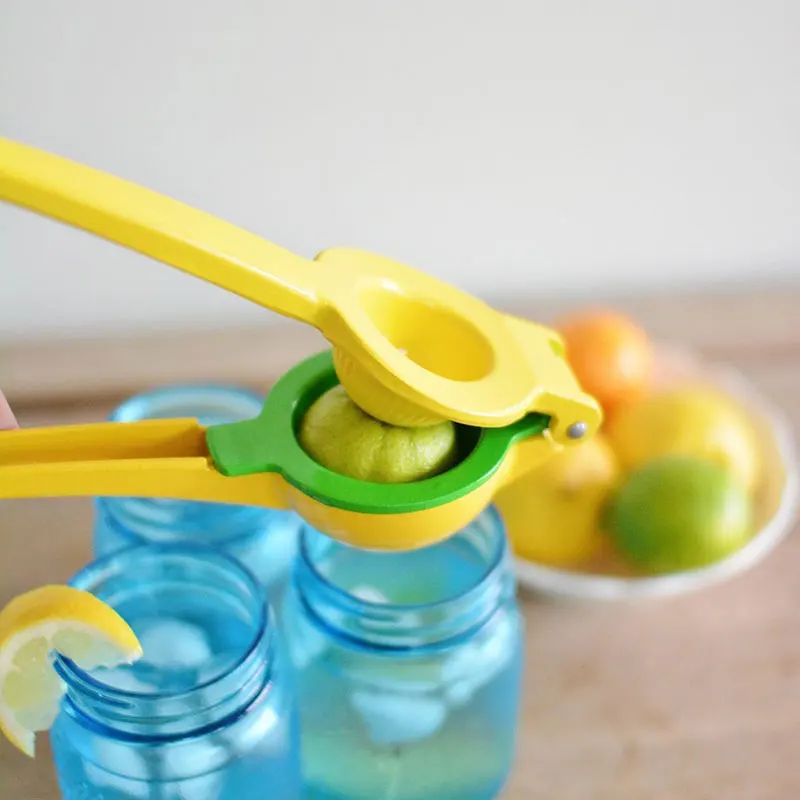 Professional Manual Citrus Juicer Enameled Aluminum Double Bowl Kumquat