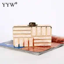 Women Evening Bags Party Wedding Hand Bag Chain Crossbody Purses Wallet Clutch Luxury Brand Design Acrylic Decoration Clutches