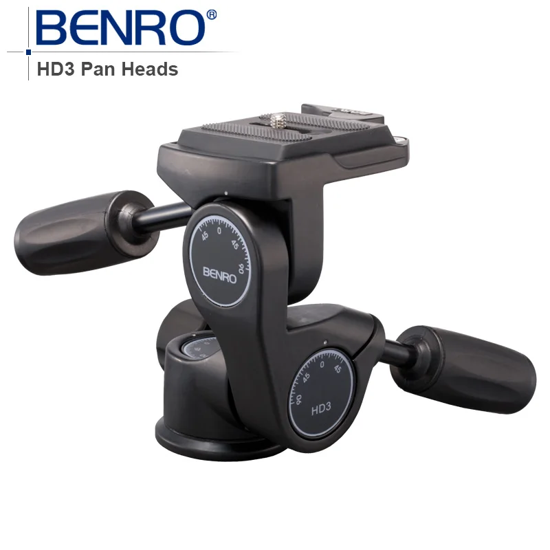 

Benro HD-3 Series 3-Way Pan Heads HD3 Professional Magnesium Alloy tripod head Panhead Weight 0.96kg Max Loading 12kg