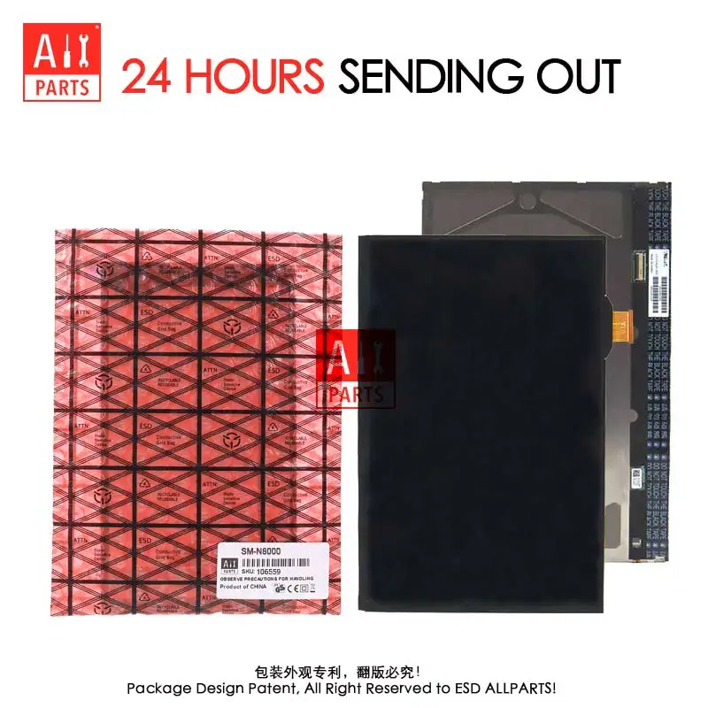 

Tested ORIGINAL 1280x800 TFT Display For SAMSUNG Galaxy Note 10.1 N8000 N8010 GT-N8000 LCD Module Screen Replacement Parts