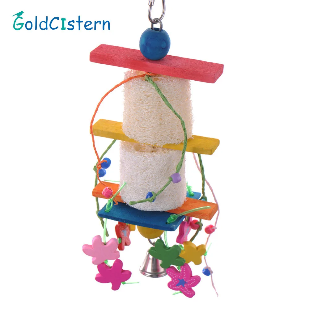 Pet Conure Cockatiel Parakeet Chewing Toy Parrot Bird Bites Swing