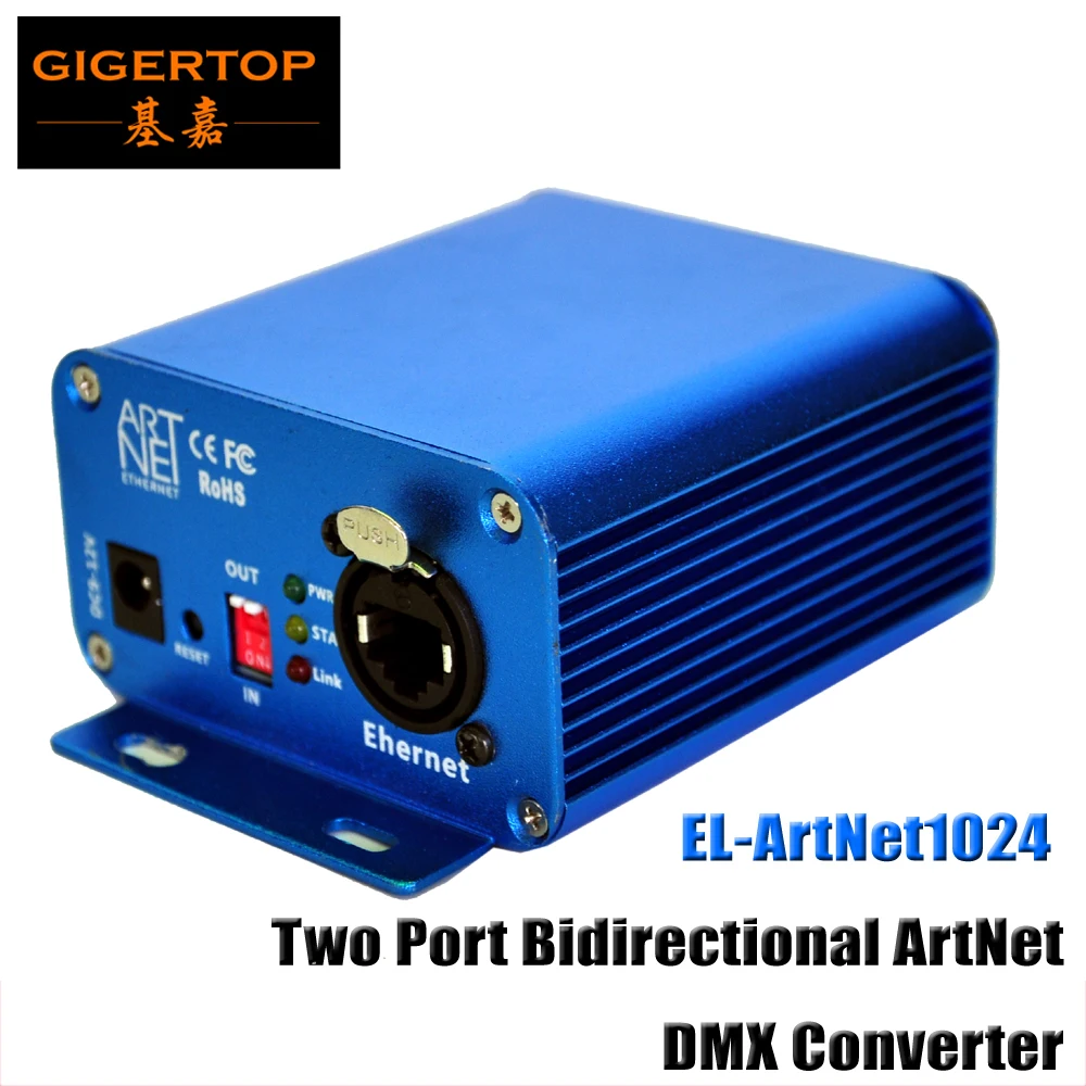 Gigertop Bi-directional Ethernet DMX Converter EL ArtNet1024 Controller 3pin/5pin Socket Output Lan Earthnet/DMX Artnet Console Gigertop Bi-directional Ethernet DMX Converter EL ArtNet1024 Controller 3pin/5pin Socket Output Lan Earthnet/DMX Artnet Console