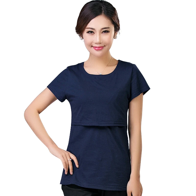 2017 Summer Breast Feeding Tops Tees Maternity Nursing Clothes Pregnant Women Breastfeeding T-shirt Maxi Premama Wear Clothing
