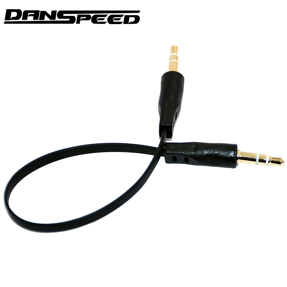 DANSPEED 3.5mm Male 3 Pole to Male Earphone Stereo Headphone Audio Flat