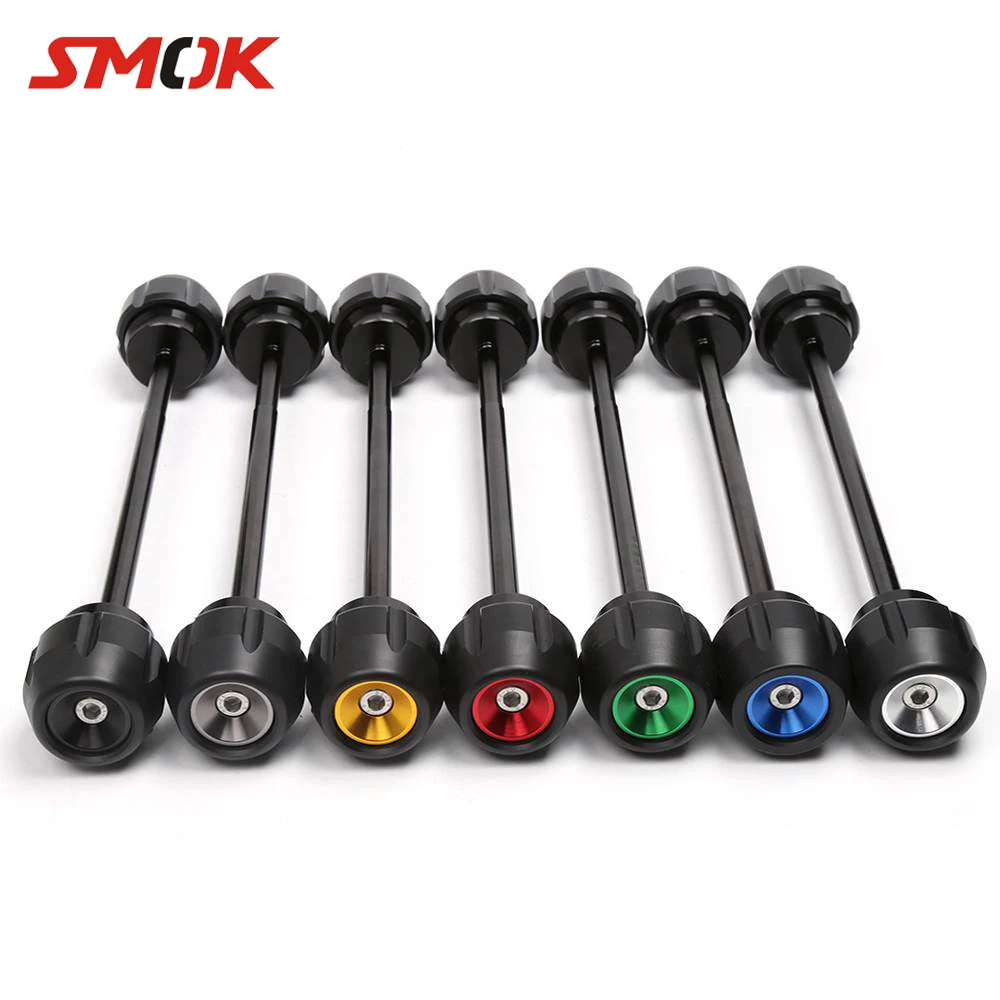 

SMOK Motorcycle CNC Aluminum Alloy Rear Wheel Axle Fork Crash Sliders Protection For Yamaha MT09 MT-09 MT09 2014 2015 2016 2017