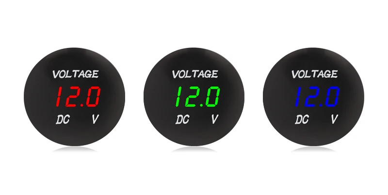 Herorider Автомобильная мотоциклетная DC12V-24V Водонепроницаемая светодиодная панель Цифровой измеритель напряжения дисплей Вольтметр
