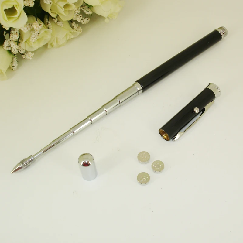 ACMECN New and Useful Hot sale 3in 1 Multi-function Ballpoint Pen with Retractable Telescopic Teaching Tool Pointer Baton Pen