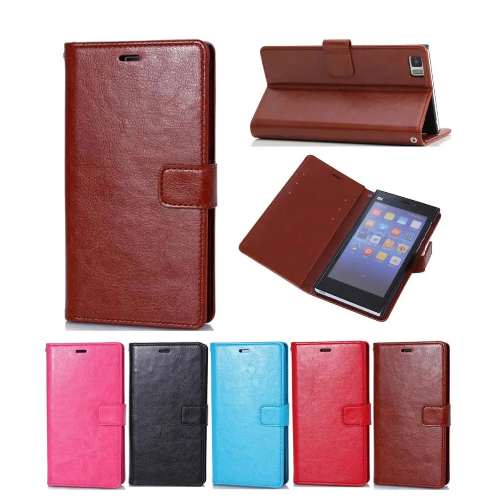 For Xiaomi 3 case The Fashion Business PU Leather Wallet Stand Case Cover Redmi 5.0&quot mobile phone coque capa |