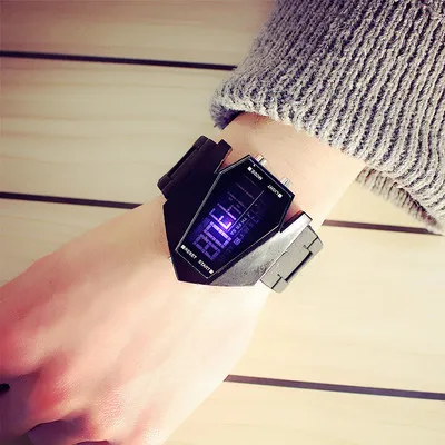 

Hot style new LED aircraft watch trendy simple waterproof smart watch creative technology men's and women's watches