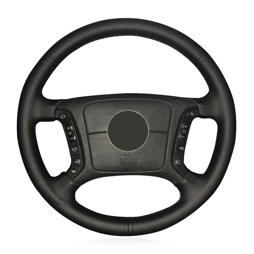 

Hand-stitched Black Artificial Leather Anti-slip Comfortable Soft Car Steering Wheel Cover for BMW E46 318i 325i E39 E53 X5