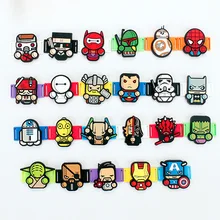 1 Pcs High Quality PVC Cartoon Star Wars Avengers Series Shoe Charm Decoration Buckle clips tenis infantil Shoelaces Accessories