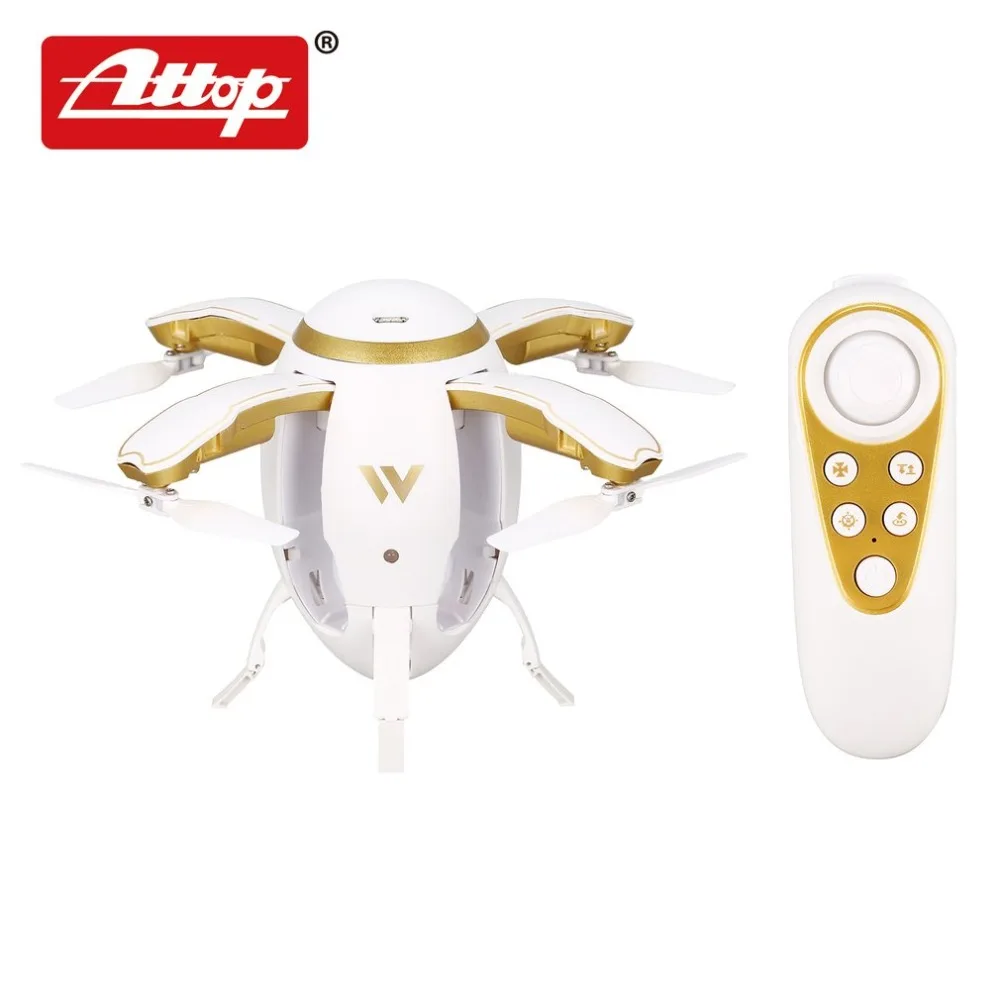 

Attop W5 Egg RC Drone Foldable Mini RC Quadcopter with Altitude Hold Headless Mode One Key Take Off Return for Kids Gift
