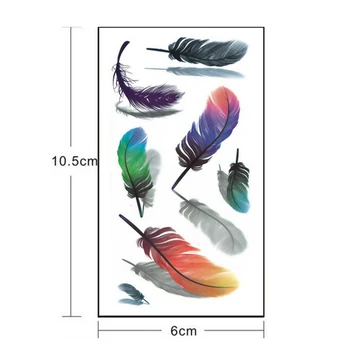 

1 x Sheet Body Makeup Arts Angel Feather Temporary Waterproof Tattoos Stickers Swimsuit Bikini Dress Makeup Tools