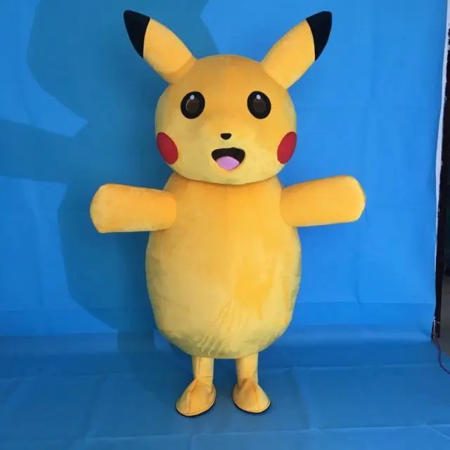 

Pikachu Pokemon Mascot Costume Fancy Dress Outfit Free Shipping