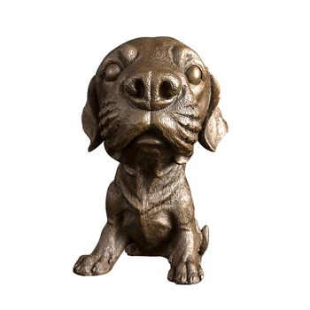 

Home decoration life size antique bronze brass akita dog statue