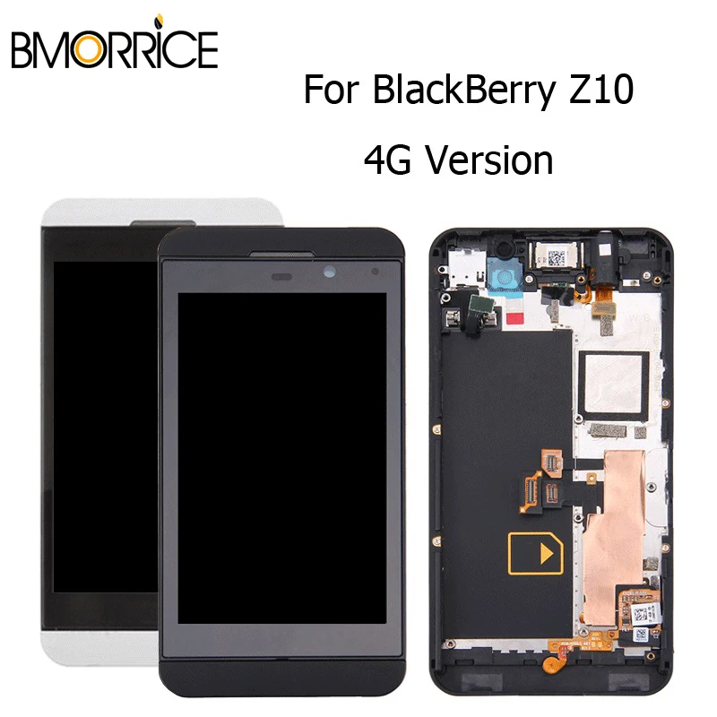 

Original LCD Display For BlackBerry Z10 3G 4G Version Touch Screen Digitizer Assembly Black White with Frame 4.2" 100% Tested