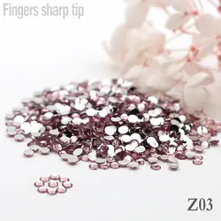 1000 шт 5 мм SS20 круглые модные Блестящие Стразы для ногтей розовые хрустальные декоративные стразы бусины для ногтей DIY Z03
